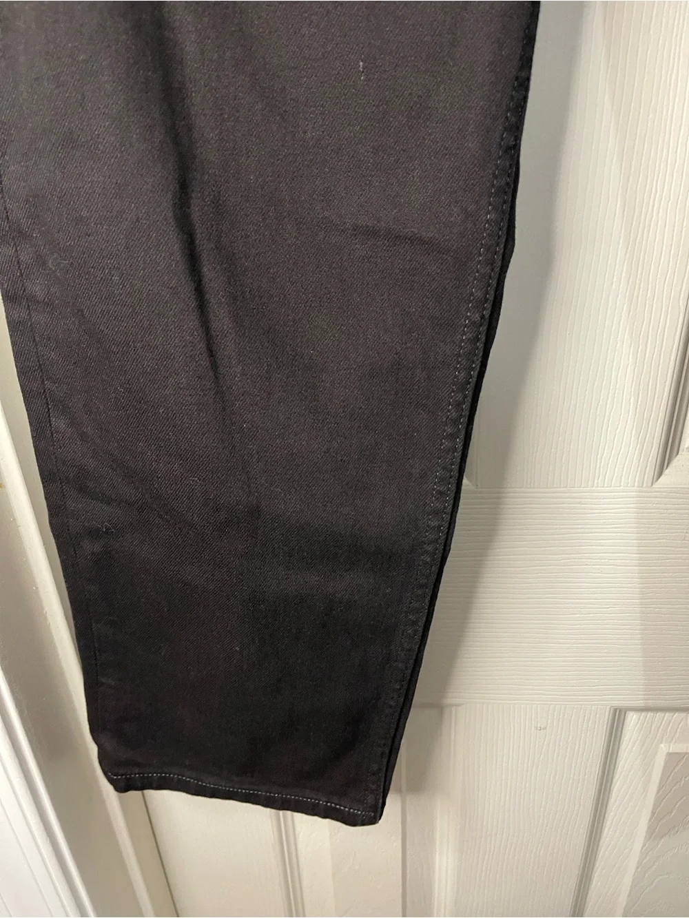 Everlane The Way High Straight Jean Black Organic Cotton Minimalist Size 28R NW